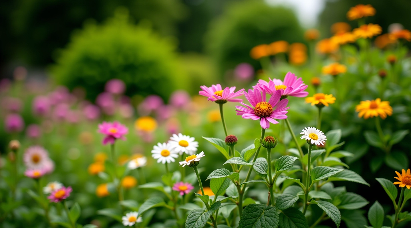 Flourishing perennial garden bed showcasing layered Nordic plantings and cottage garden design principles